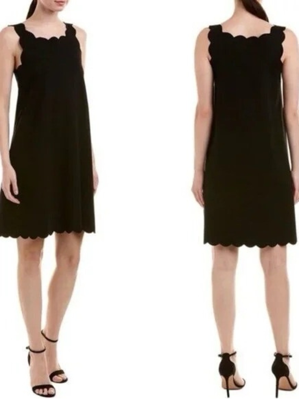 NWOT CATHERINE’S Scallop-Edge Sleeveless Dress, Zipper Back, Timeless